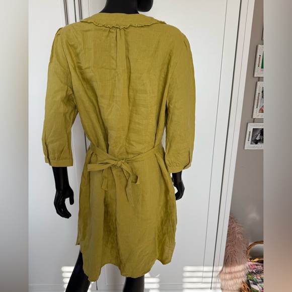 Boden Mustard Yellow Midi Dress - Picture 2 of 5